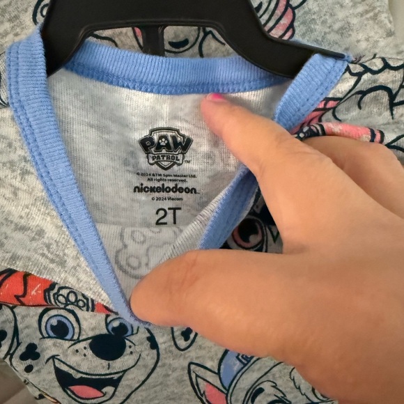 Paw Patrol Kids Pajama Set - Gray with Blue Accents size 2T-NWT - Picture 4 of 4